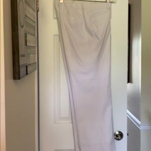 White linen lined pants.